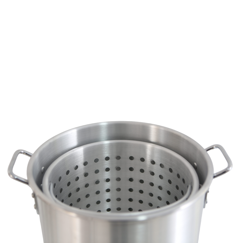 Commercial Stock Pot With Boiling Basket Aluminum Heavy-duty Large Induction Saucepan Cookware Soup Cooking Pots