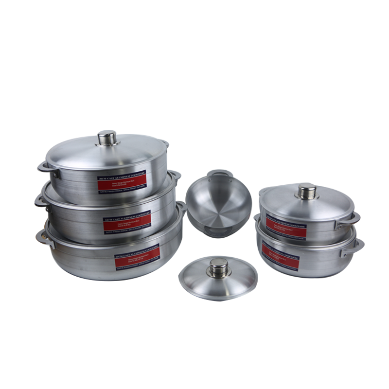 2023 Oem 6 Pieces Cheap Price Die Cast Casserole Forged Big Aluminium Kitchen Nonstick Pan Pot Cookware Sets