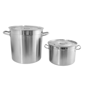 Factory Supply Custom Multiple 30-80cm Sizes Stainless Steel Outdoor Cooking Pot Cast Iron Steel Heavy Duty Pot Soup Stock Pots