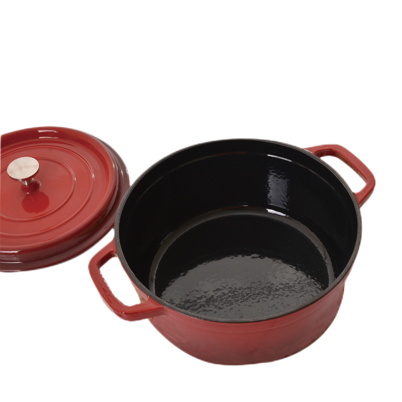 Wholesale Red 22-24-26cm Cast Iron Soup Pot Non Stick Cookware Set Non Stick Pot Set Cast Iron Enamel Coating Cooking Pot