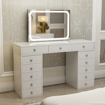 white color dressing table makeup mirror vanity makeup vanities make up table with led mirror bedroom furniture