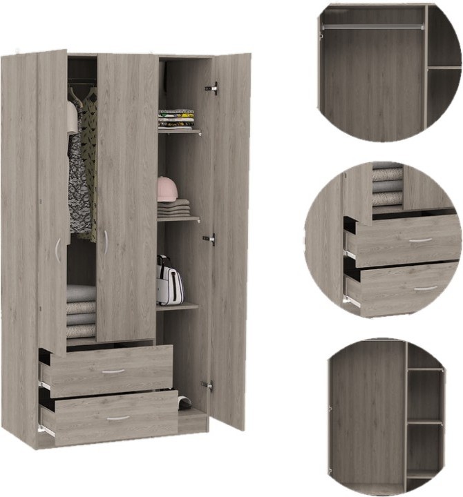 hot selling product high quality bedroom furniture clothes storage solid wood wardrobe