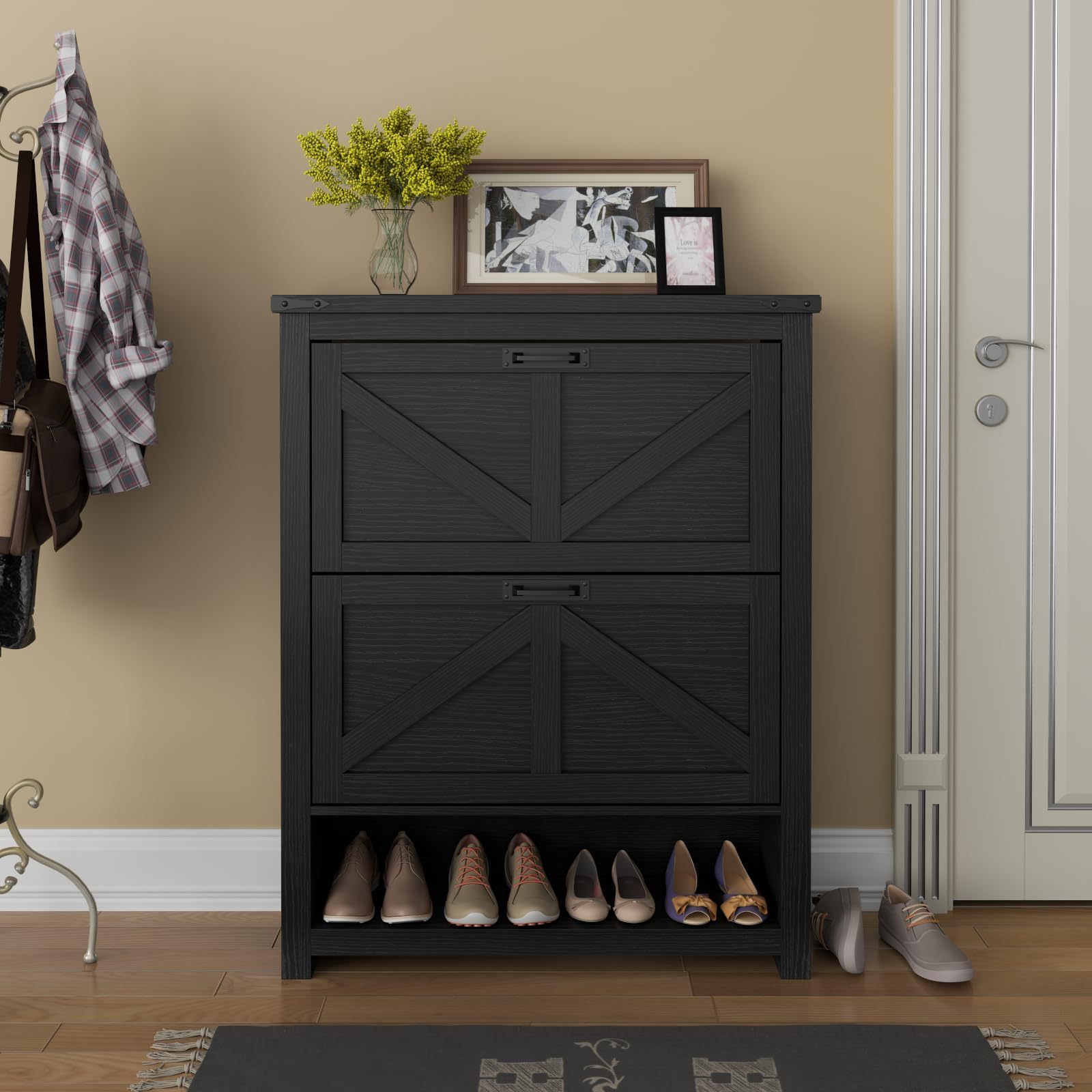 large shoe cabinet rack cupboard modern shoe storage organizer cabinet entryway with doors