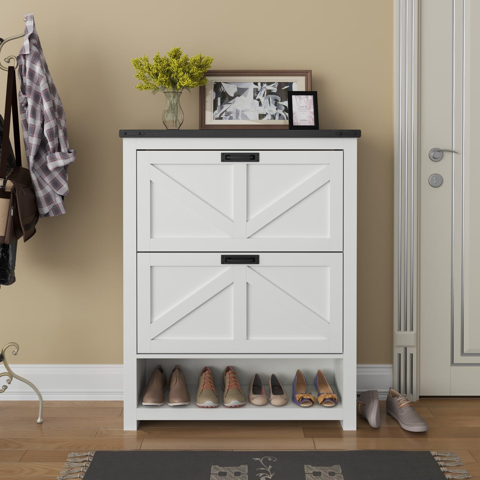 large shoe cabinet rack cupboard modern shoe storage organizer cabinet entryway with doors