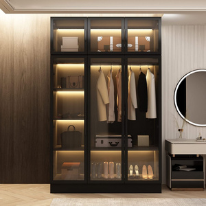 modern bedroom black armoire custom built wardrobes double sliding mirror wardrobe with drawers