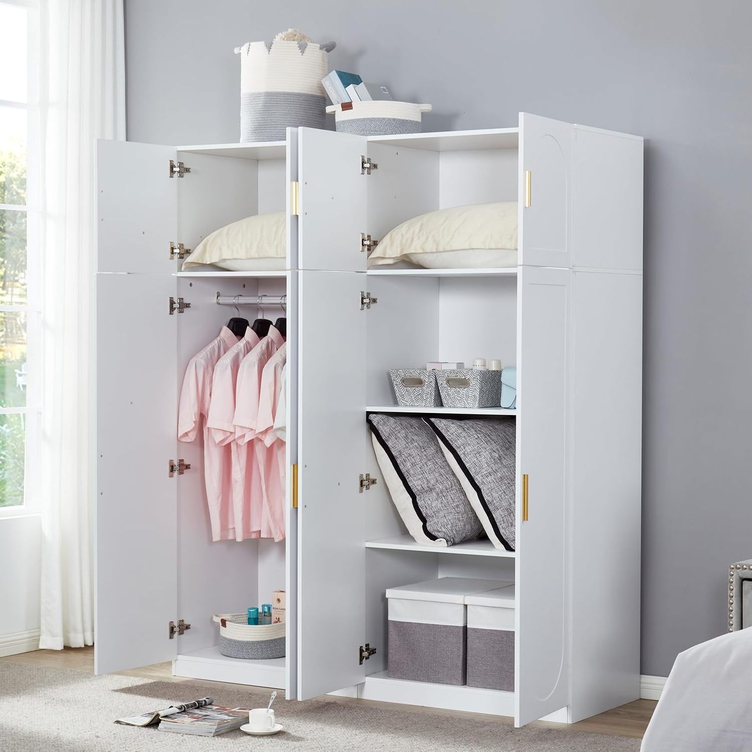 wall closet mirrored wardrobe sliding doors narrow armoire custom white double wardrobe with drawers