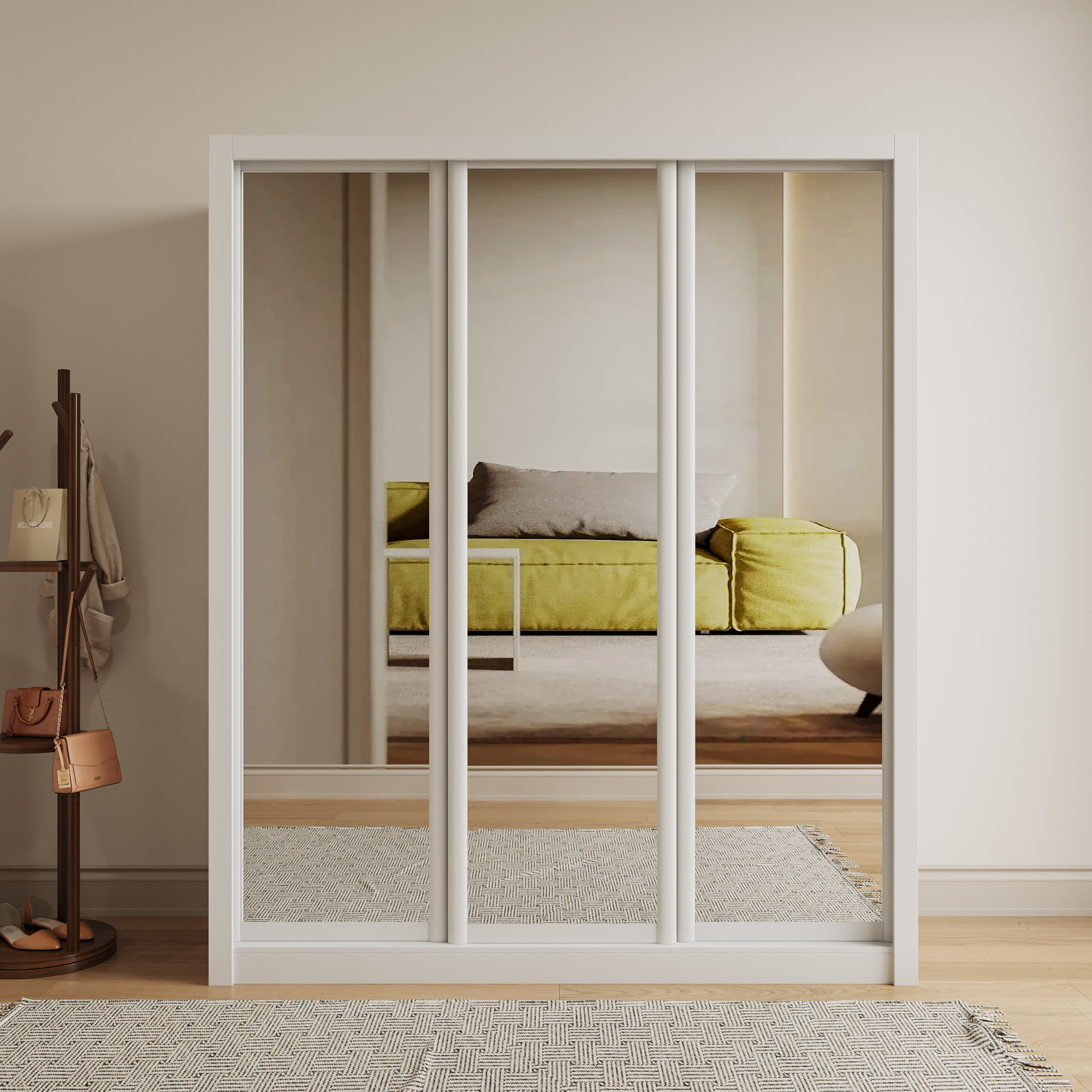 The latest design furniture the overall bedroom wardrobe combination modern and simple living room cabinet combination