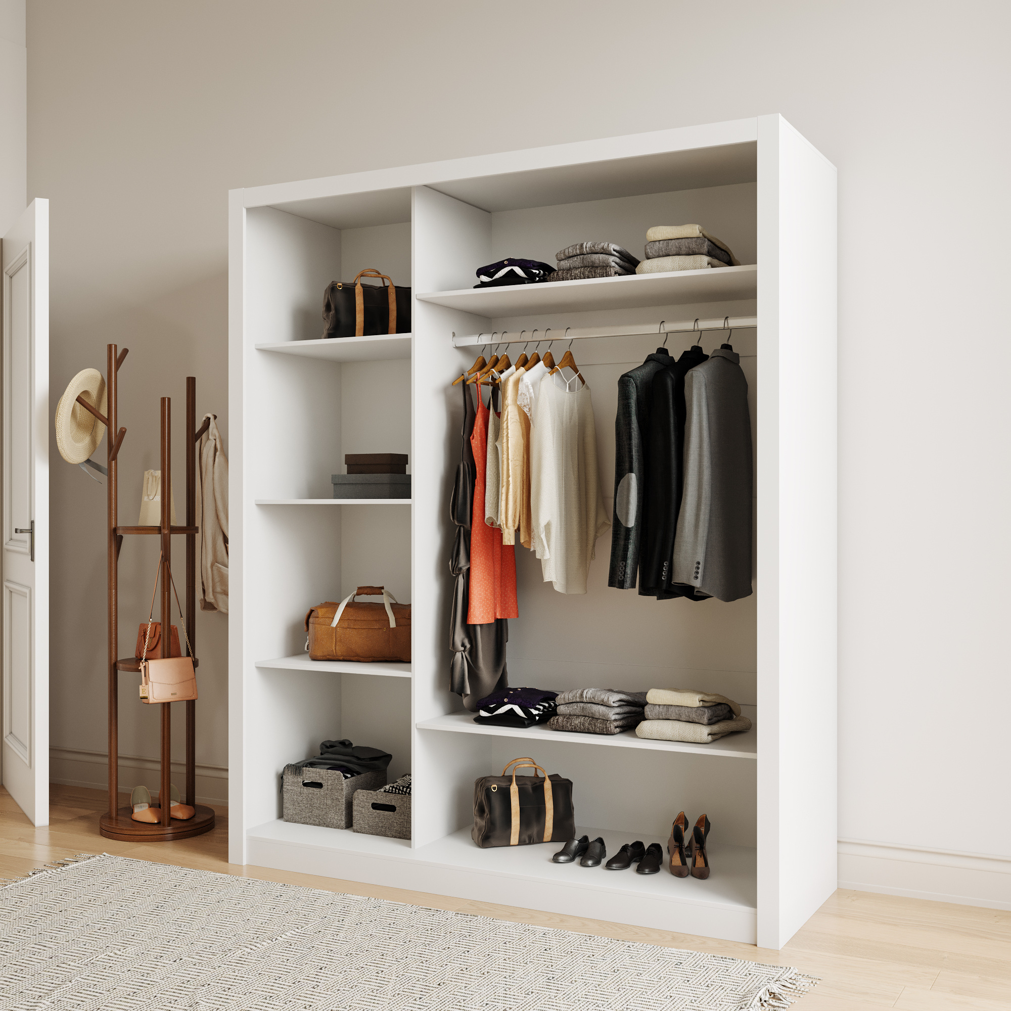 The latest design furniture the overall bedroom wardrobe combination modern and simple living room cabinet combination