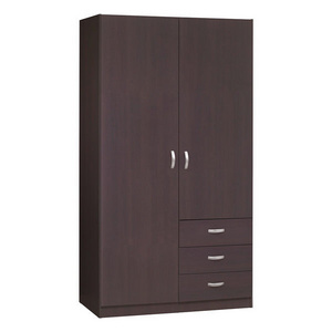 2 Door 3 drawer melamine PB MDF cheap bedroom wardrobe furniture good quality closet for sale