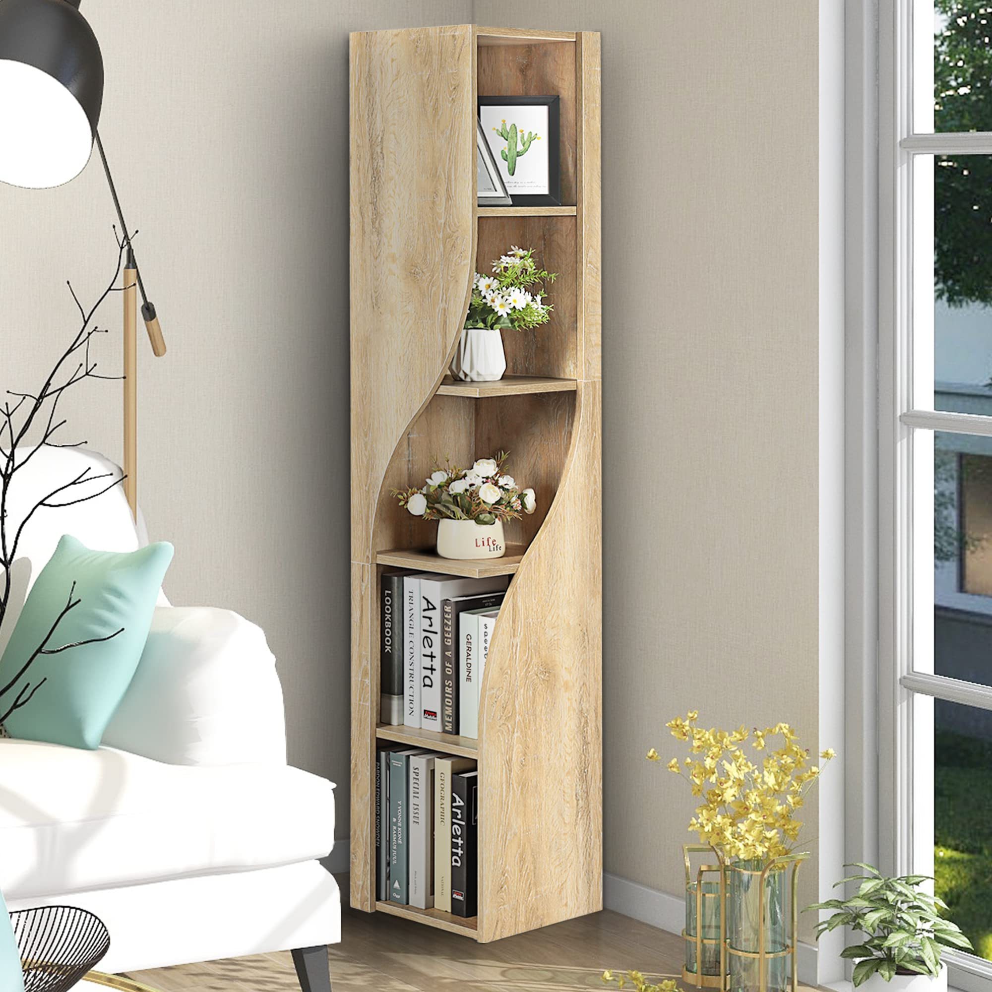 new design wood corner shelf 12 cubes bookcase mdf wooden corner rack custom bookshelves wall bookshelves