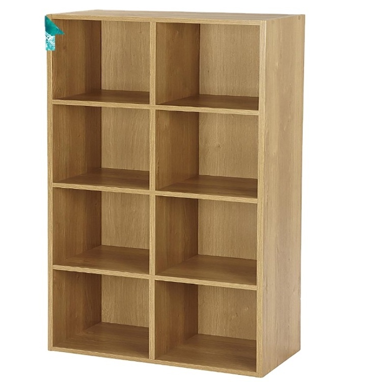 factory  wood corner shelf 6 cubes bookcase mdf wooden corner rack