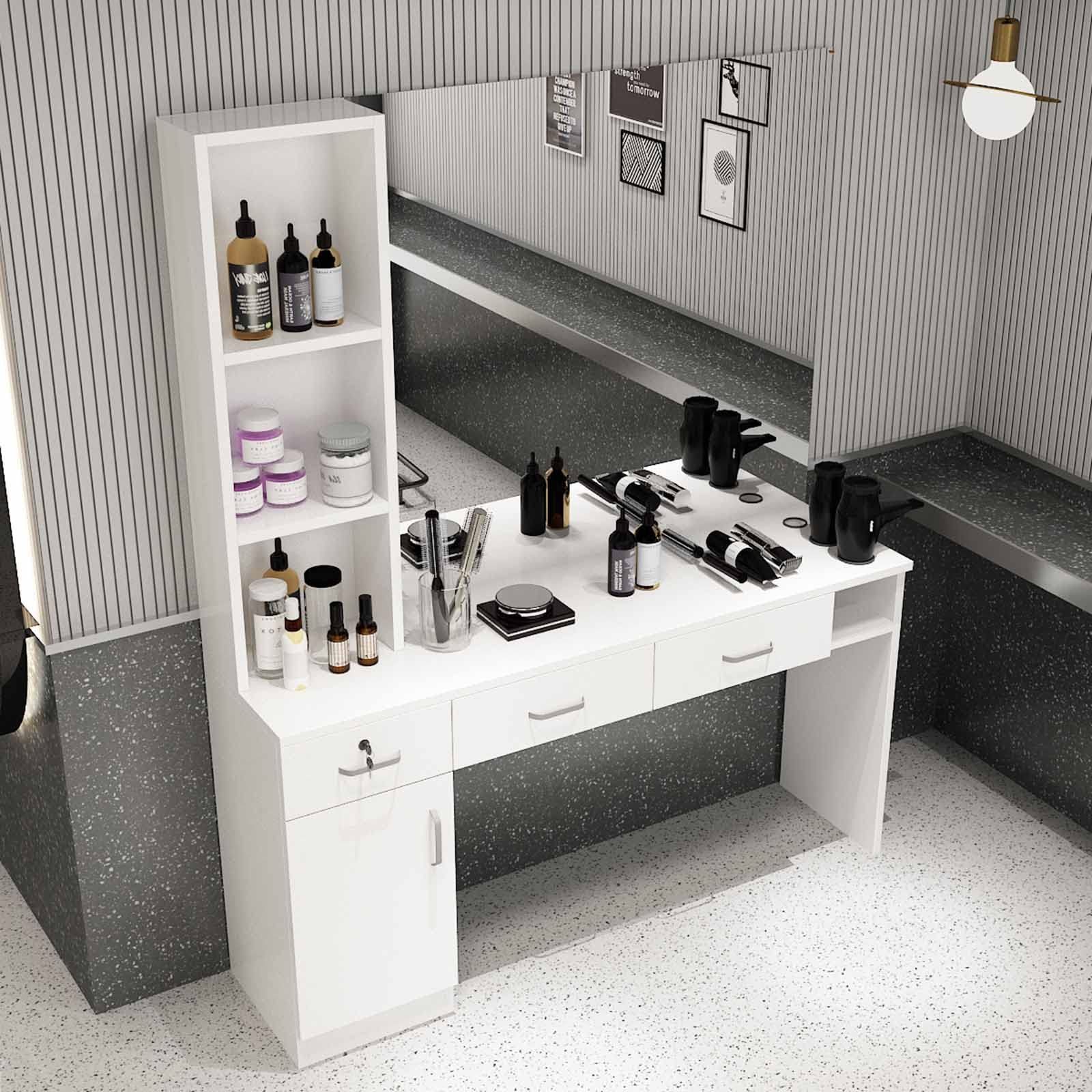 salon furniture barber unit station hair salon station with mirror modern wood salon furniture set