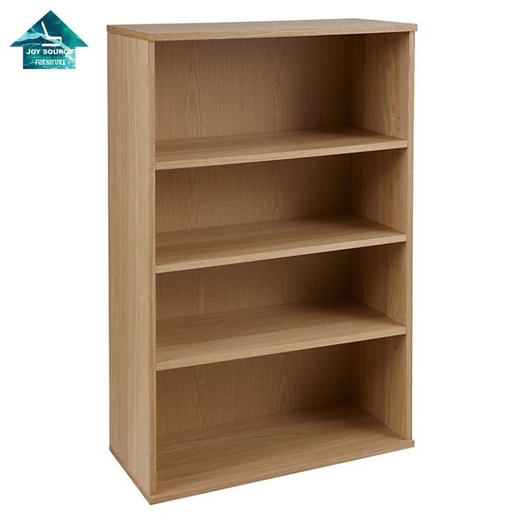 modern design high wooden corner bookcase stand floor 4 book shelves for office library study room