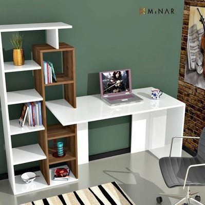 moden design library mdf wood storage revolving bookcase book shelf with glass doors furniture for living room