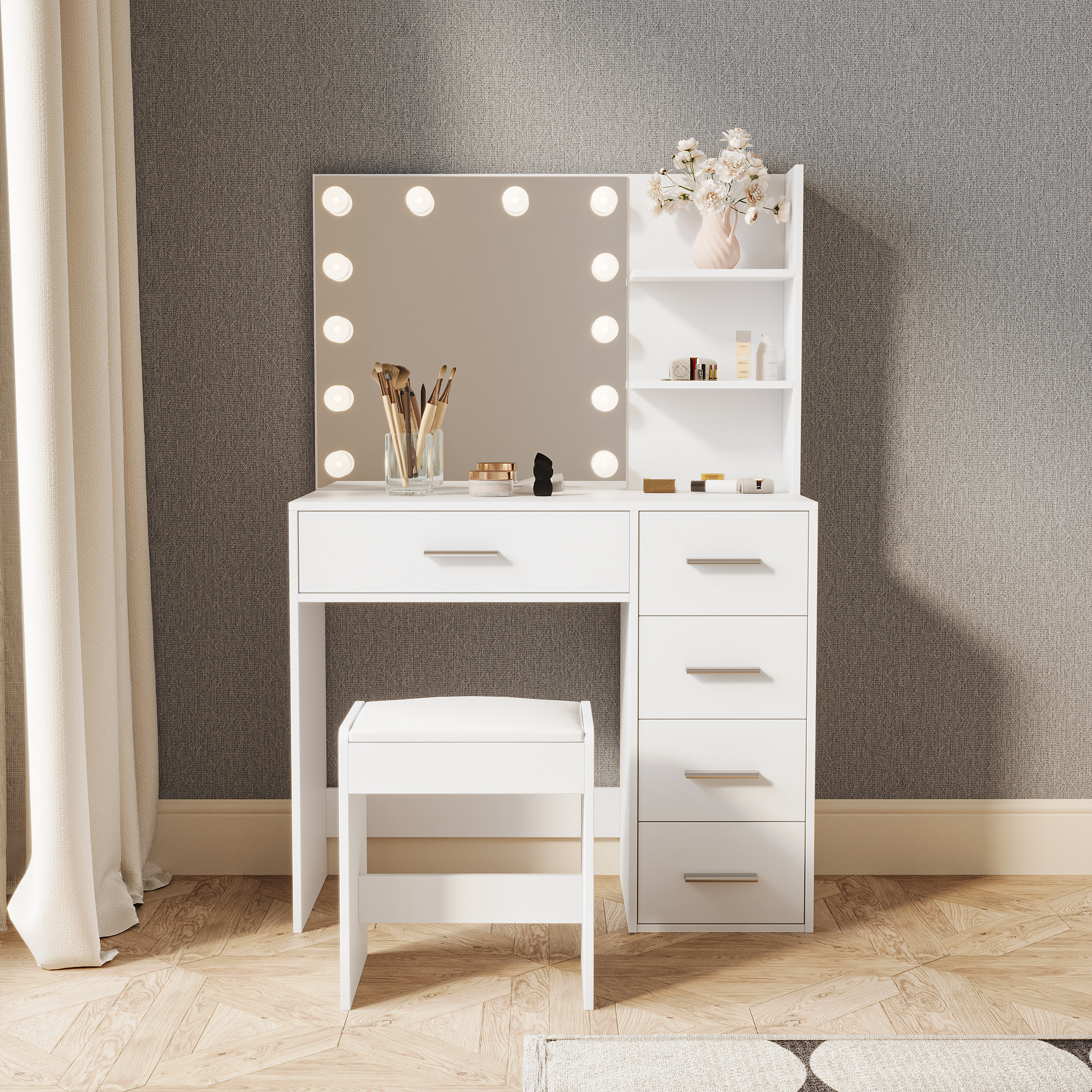 make up vanity table set modern european vanity dressing table with mirror and stool mirrored dressing table bedroom wood panel