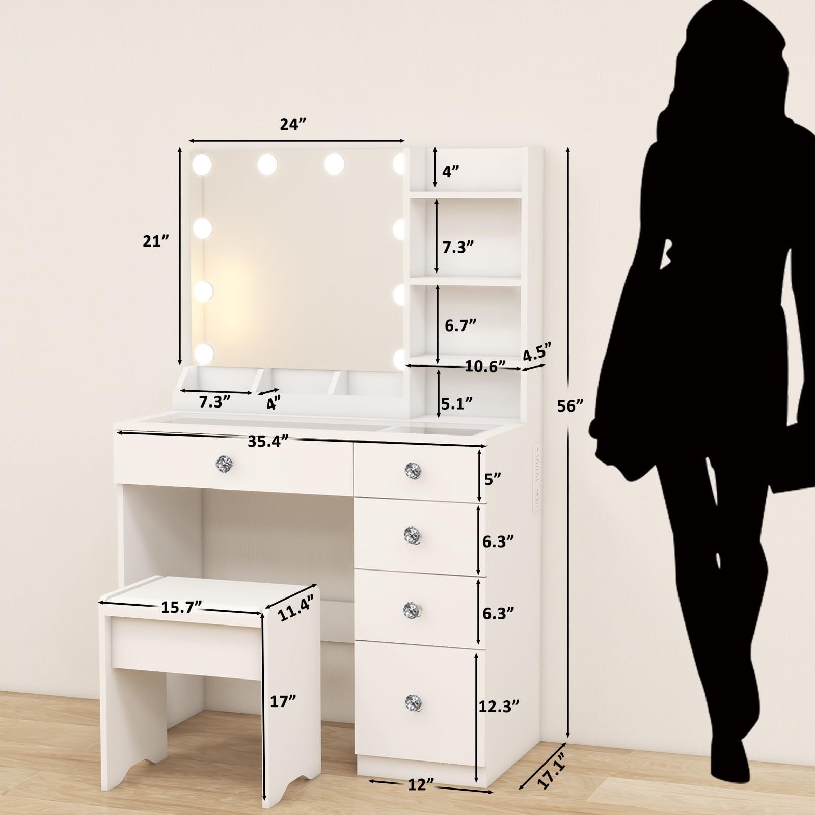 contemporary black makeup table mirrored dressing table with drawers dressing vanity table with storage