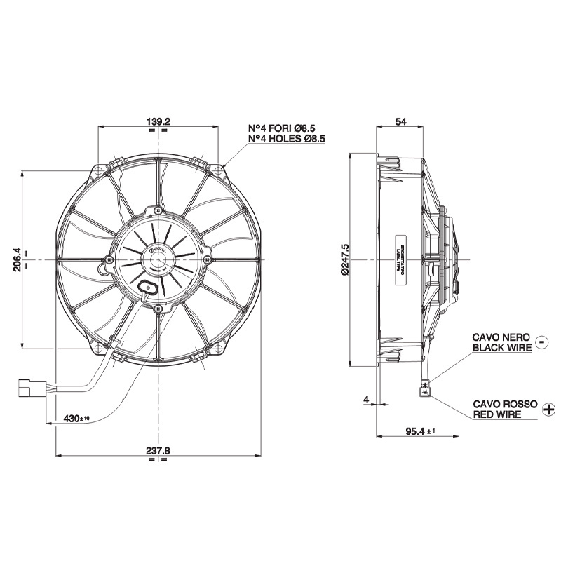 China High Quality Bus Air Conditioning Condensing Fan Accessories Blowing Suction Fan 24V220W Condensing Fan china bus parts