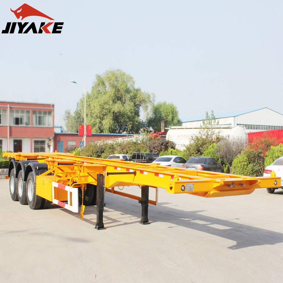 Made in China 2 3 Axle Skeleton Container Cargo Truck 20FT 40FT Semi Trailer with High Quality