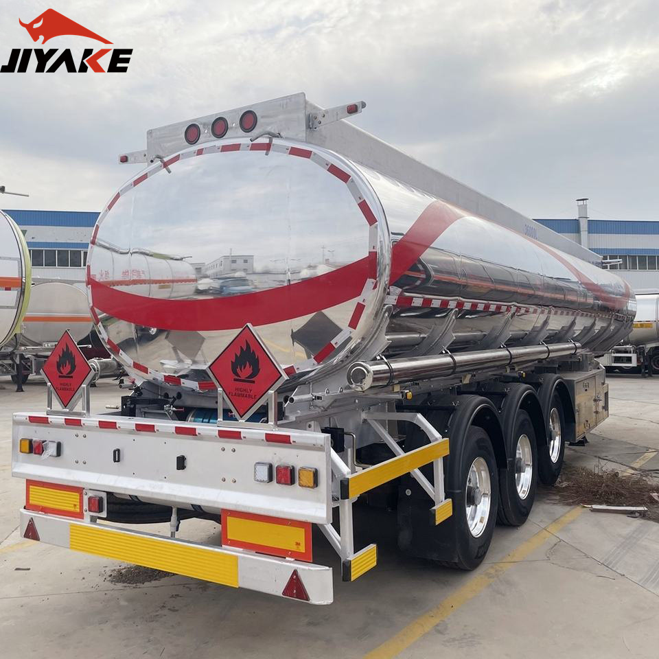 China transport chemical phosphoric acid trailer fuel oil petrol tanker lorry milk tank ship water semi tank trailer for Sale