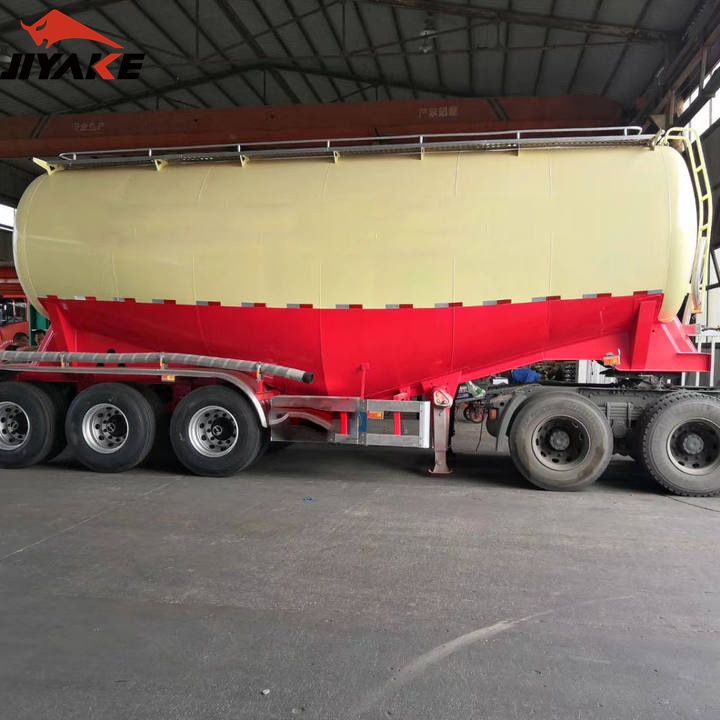 Reliable Quality  V Shape 40Ton 50Ton Fly Ash Cement Bulker 3 Axles Bulk Cement Tank Trailer Semi Truck Trailer for sale