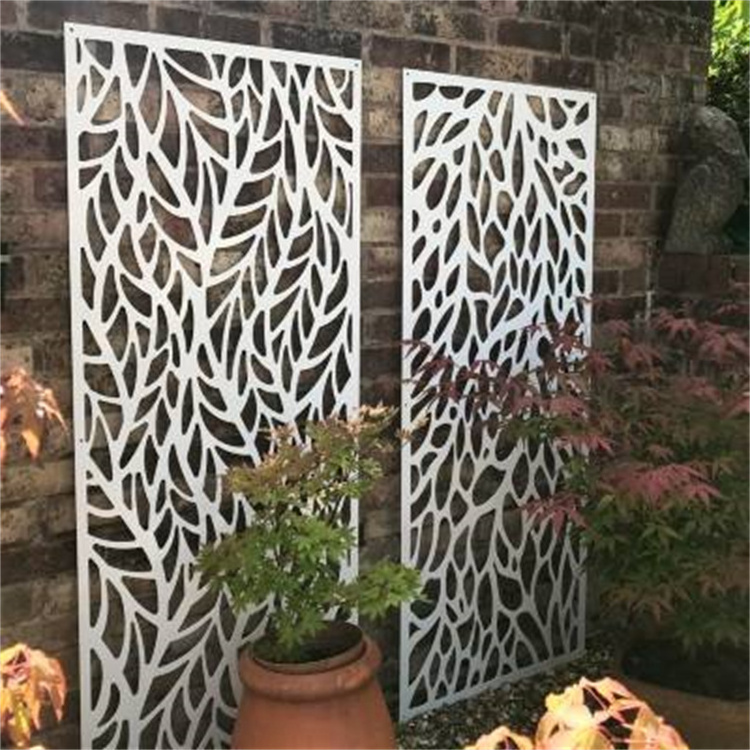 Outdoor Wall Panel Ornamental Privacy Fence Garden Fencing Panel Decorative Laser Cut Metal Screens