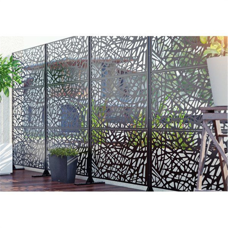 Lightweight Privacy Fence 2mm Stainless Steel Decorative Garden Fence Panels Laser Cut Metal Outdoor Screen