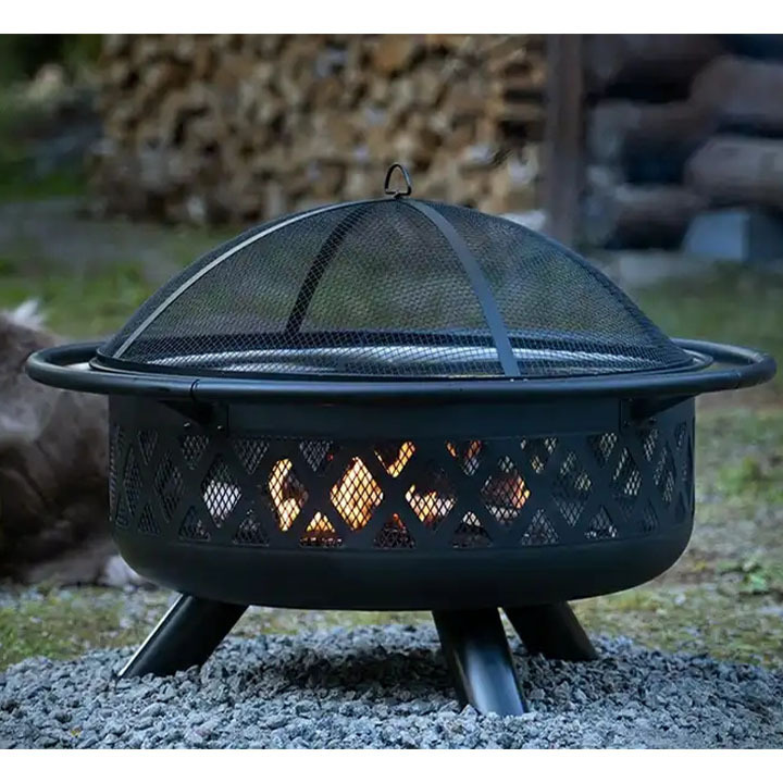 Custom outdoor barbecue fire pit corten steel fire pit and grill bbq grills for backyard RV trips