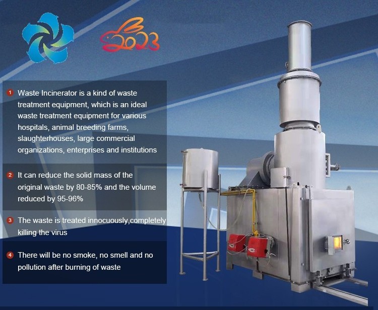 High Temperature Pyrolysis And Gasification Pet Carcass Cremation Disposal Machine