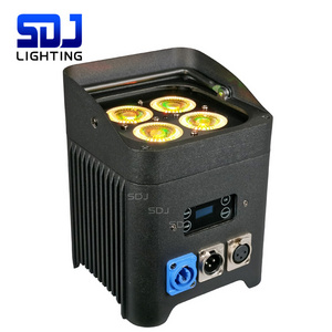 Bothlighting IR4 Mini Uplights 4X12W Battery Spotlight 4 LED Hex Up lights with Wireless DMX IR