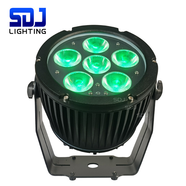 Stage Events Waterproof Outdoor 6x18W RGBWA UV 6in1 Wireless Battery Powered LED Par Lights