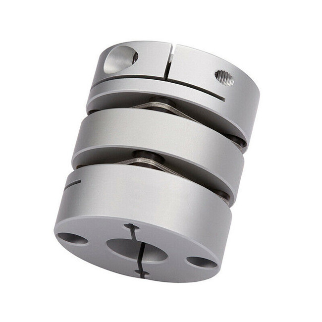 Linear motion Ball screw end support Motor shaft aluminum double diaphragms clamp coupling