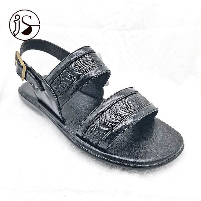 Factory outlet PU leather arabic sandals new fashion casual shoes summer soft sole non-slip flat sandals for men