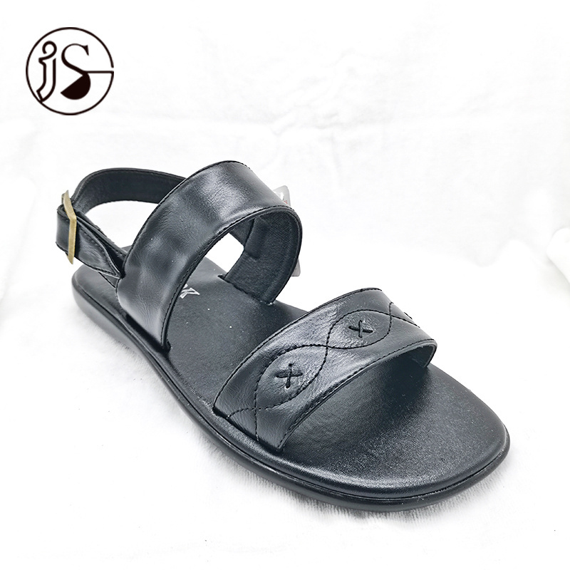 Factory outlet PU leather arabic sandals new fashion casual shoes summer soft sole non-slip flat sandals for men