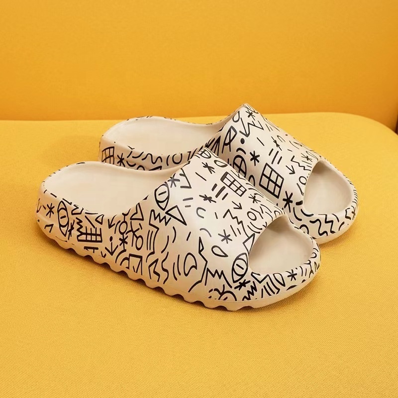 Original High Quality Yezzy Slippers Brand Logo Custom Wholesale Unisex Eva Slipper Printed Foam Indoor Men Soft Slides Slippers