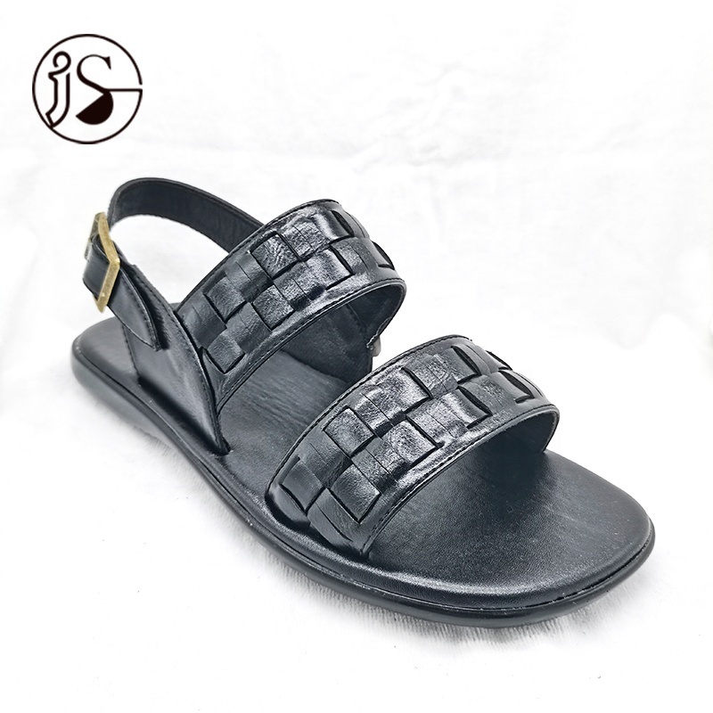 Factory outlet PU leather arabic sandals new fashion casual shoes summer soft sole non-slip flat sandals for men