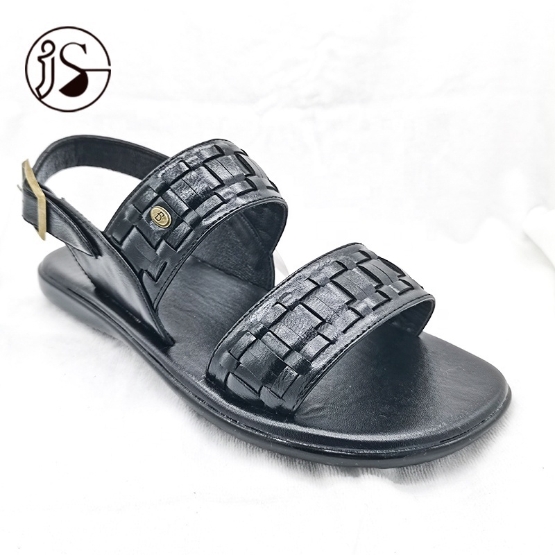 Factory outlet PU leather arabic sandals new fashion casual shoes summer soft sole non-slip flat sandals for men