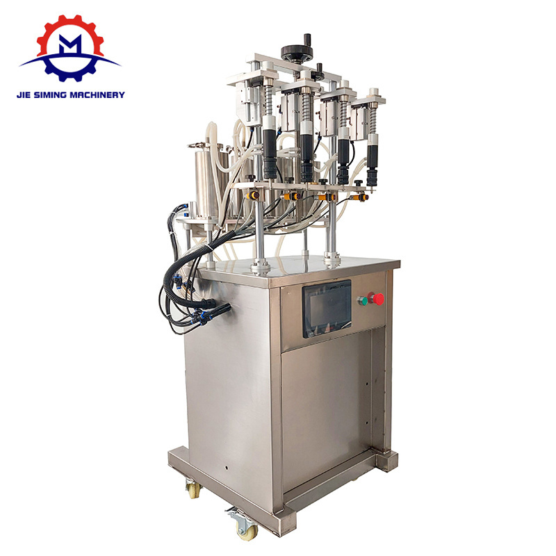 JSM-ZKXSF Four Head Semi-automatic Vacuum Perfume Bottle Vial Filling Machine Manual Negative Pressure Filling Machine