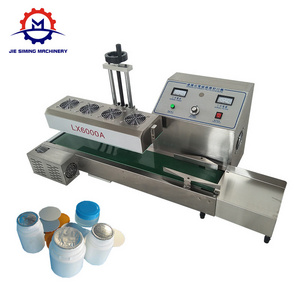 JSM-LX6000A Automatic Stainless Steel Glass Jar PET PP PE Plastic Bottle Cap Induction Sealer Aluminum Foil Sealing Machine