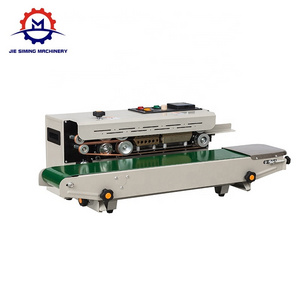 FR-800 Continuous Band Sealer Machines Automatic Plastic Film Bags Pouch Heating Sealing Machine For Plastics Packaging Food