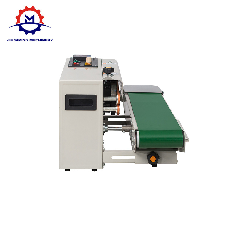 FR-800 Continuous Band Sealer Machines Automatic Plastic Film Bags Pouch Heating Sealing Machine For Plastics Packaging Food