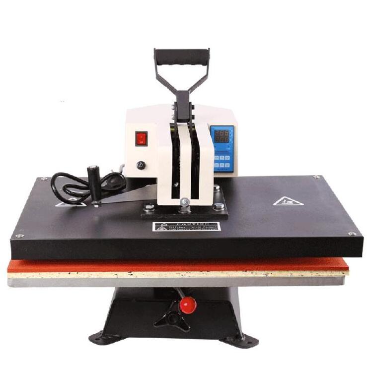 Leather logo embossed hot press t shirt printing machine