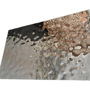 Best Quality Ceiling Panel Decoration 304 316 Stainless Steel Water Ripple Pattern Metal Sheet