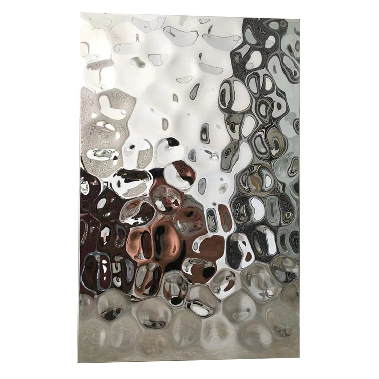 Best Quality Ceiling Panel Decoration 304 316 Stainless Steel Water Ripple Pattern Metal Sheet