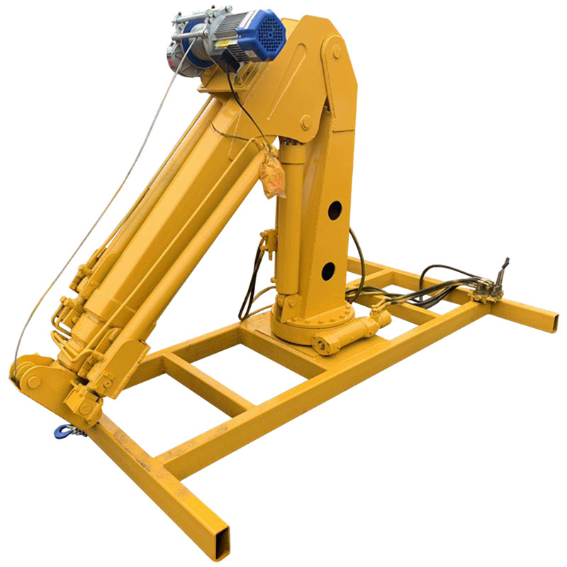 The most favorable price of the new design is 0.8/1/3.2/5/8 ton crane trailer hydraulic folding crane