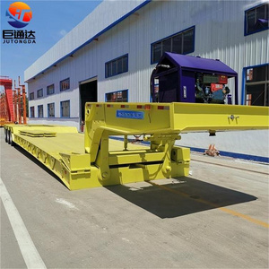 Detachable Gooseneck Low Loader Low Bed Lowboy Truck Lowbed Semi Trailer for Sales Hot Sale 3 Axle 80 Tons Steel Semi-trailer