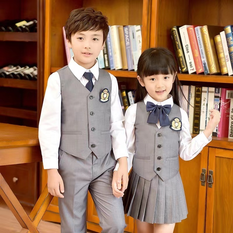 Factory Direct Sale School Uniform Skirt High Waist Pleated Skirt Student Girls Solid Skirt