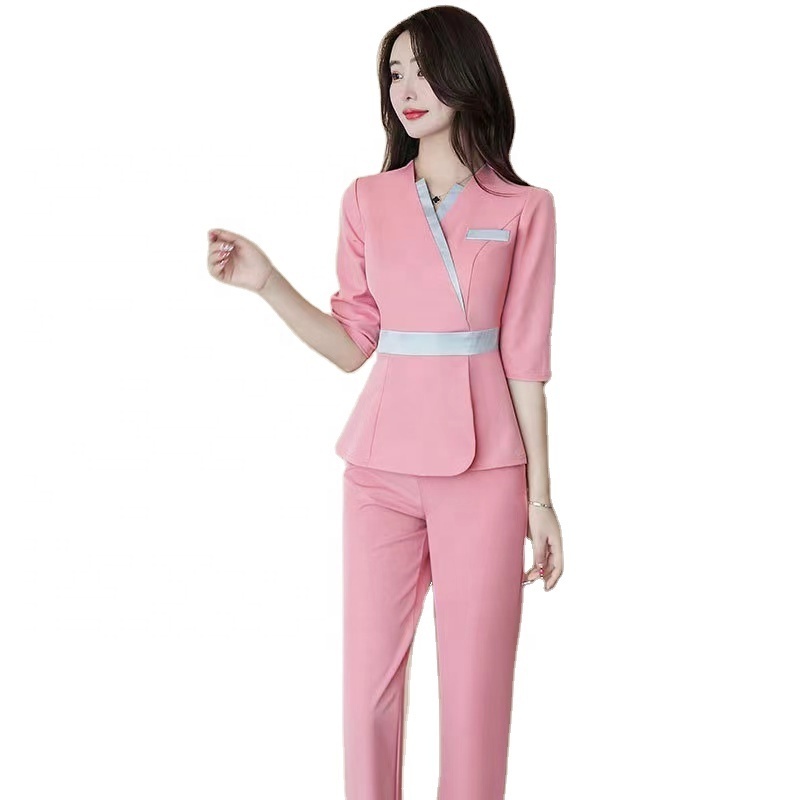 Women beauty Uniform Medical Scrubs Spa Beautician Uniform fashion salon spa uniform