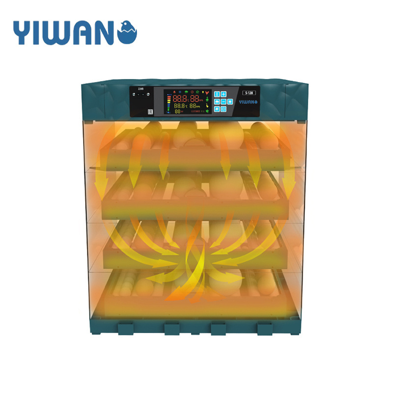 YIWAN 64-320 eggs high hatching rate automatic 128 egg incubator for hatching eggs