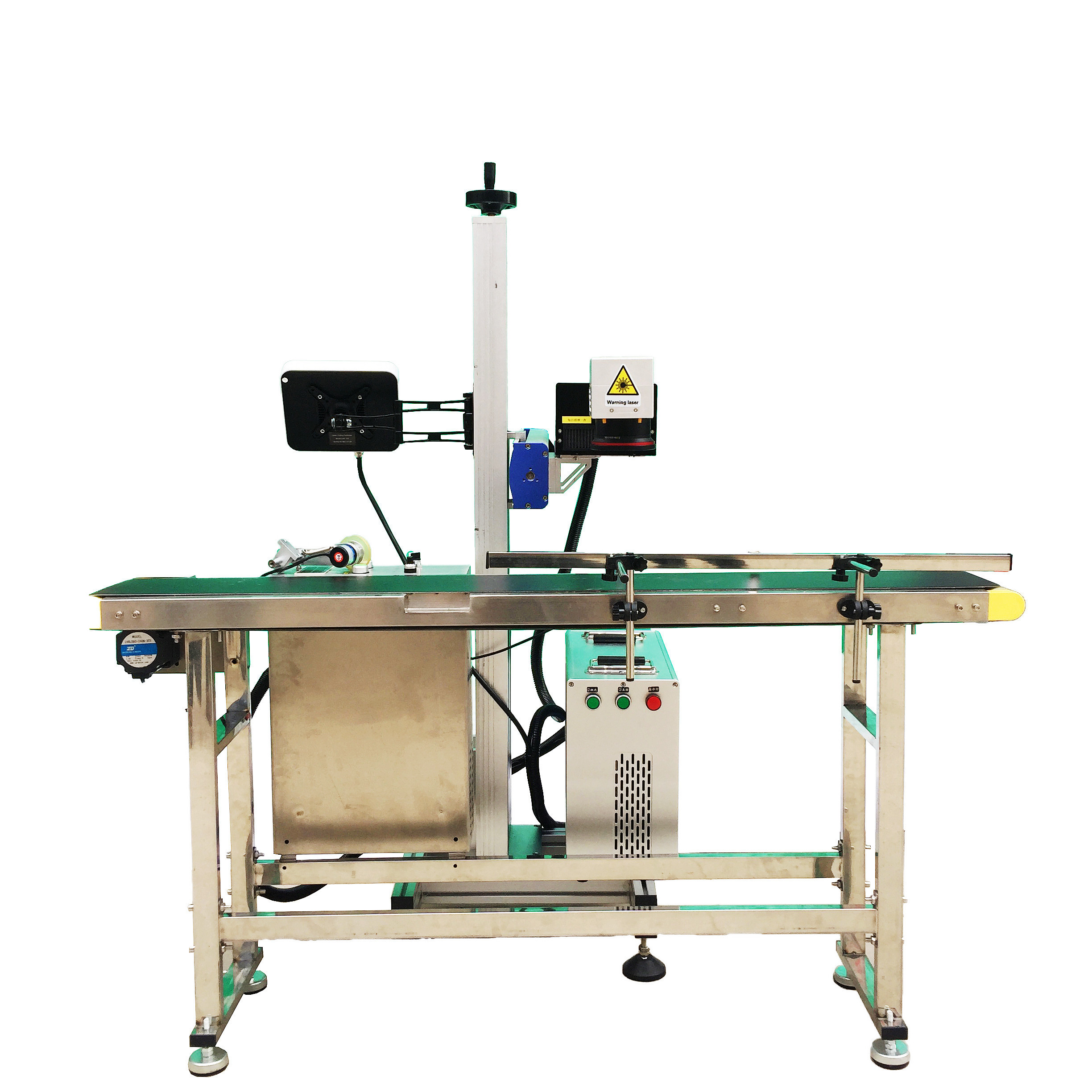 Online Flying Laser Marking Machine Fiber Co2 Uv Mopa Laser For Assembly Line Beverage And Food Plants