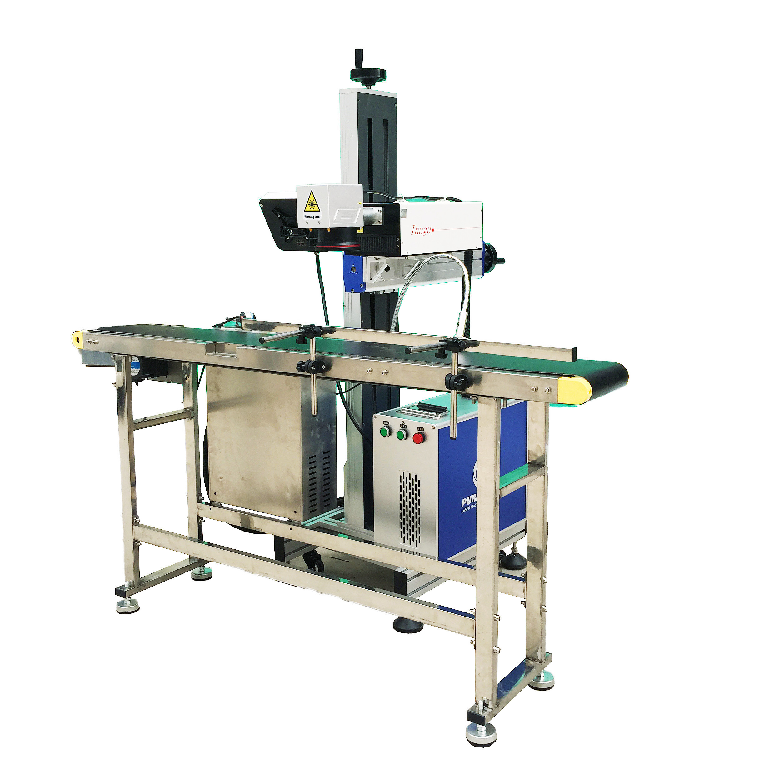 Online Flying Laser Marking Machine Fiber Co2 Uv Mopa Laser For Assembly Line Beverage And Food Plants